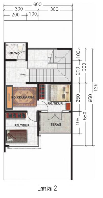 Detail Desain Rumah 3 Tumbak Nomer 50