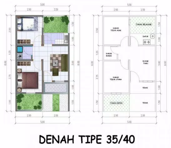Detail Desain Rumah 35 Meter Nomer 21