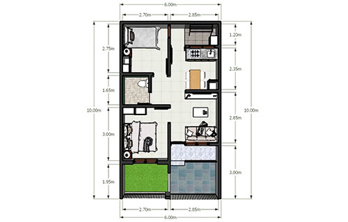 Detail Desain Rumah 36 60 Nomer 53