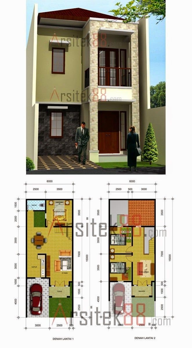 Detail Desain Rumah 3x7 Meter 2 Lantai Nomer 19