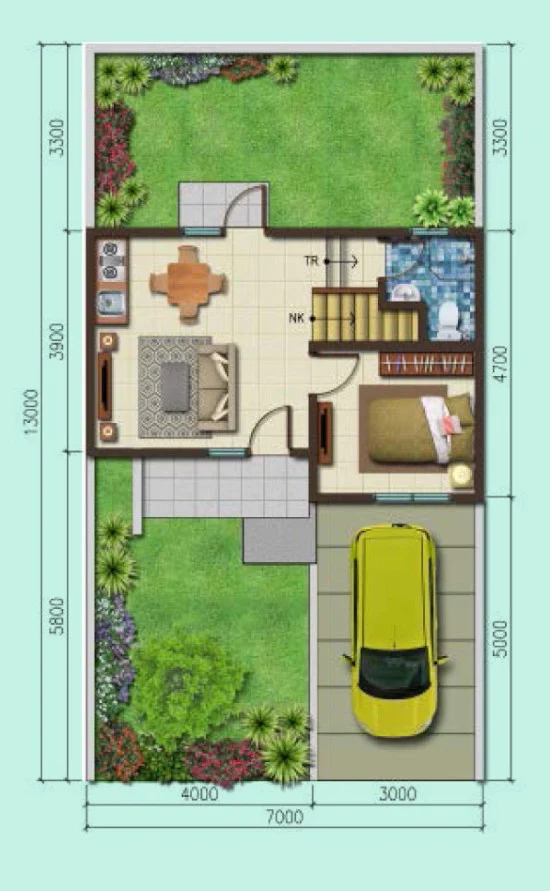 Detail Desain Rumah 3x7 Meter 2 Lantai Nomer 29