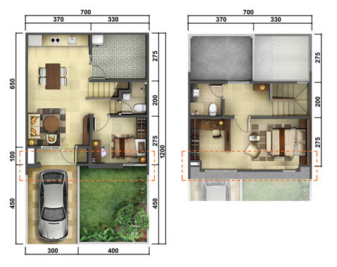 Detail Desain Rumah 3x7 Meter 2 Lantai Nomer 36