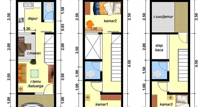 Detail Desain Rumah 3x7 Meter 2 Lantai Nomer 38