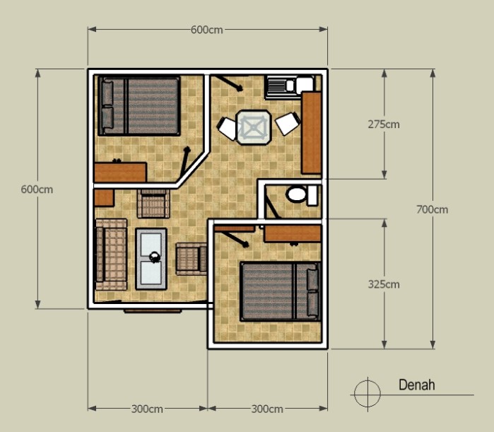 Detail Desain Rumah 5x5m Nomer 18
