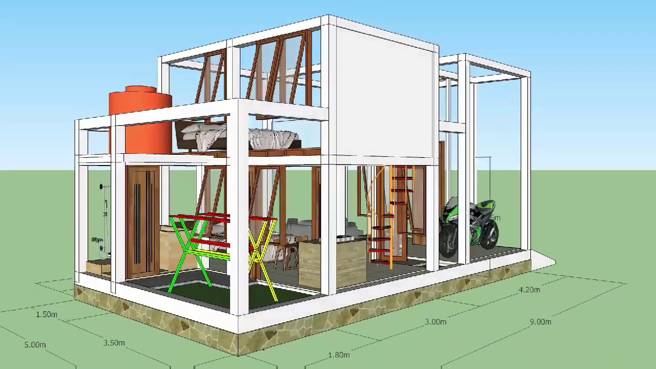 Detail Desain Rumah 5x9 1 Lantai Nomer 10