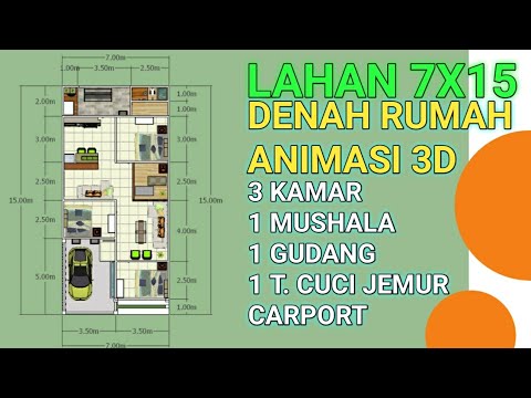 Detail Desain Rumah 7 X 15 Nomer 6