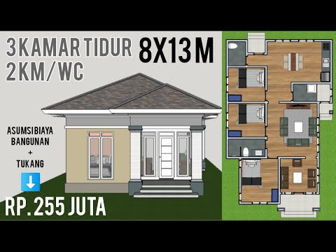 Detail Desain Rumah 8 X 13 Nomer 18