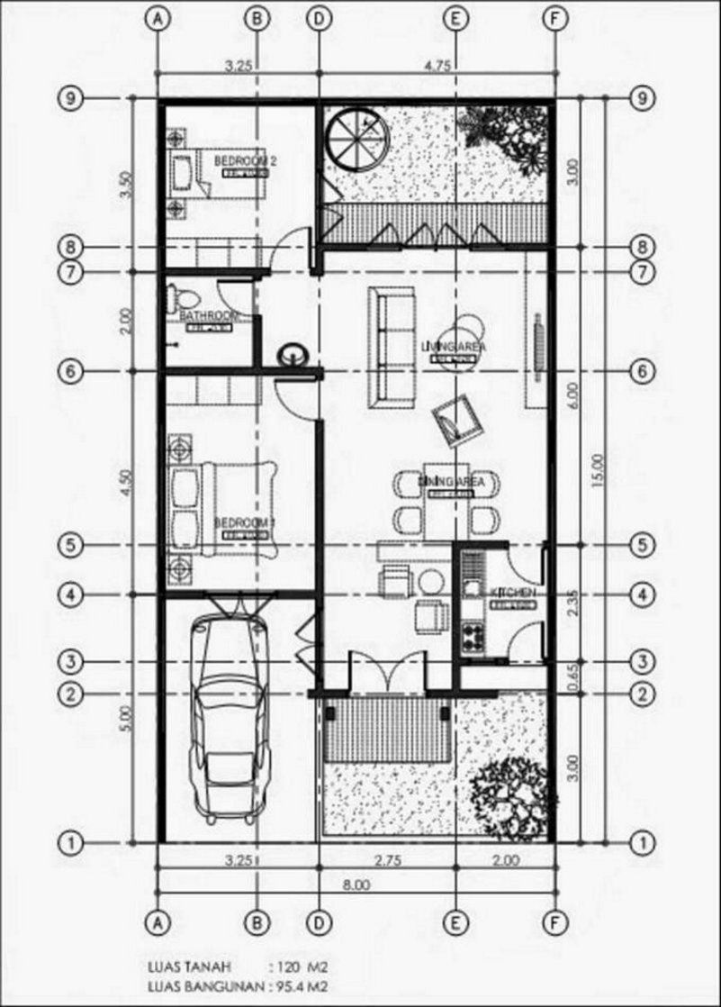 Detail Desain Rumah 8 X 15 M Nomer 2