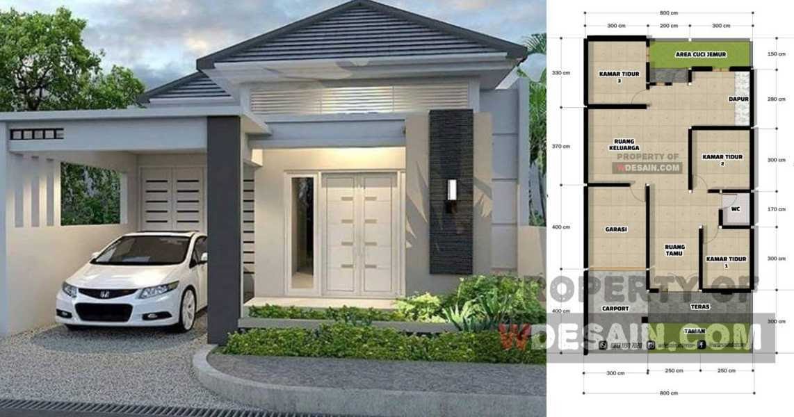 Detail Desain Rumah 8 X 15 M Nomer 22