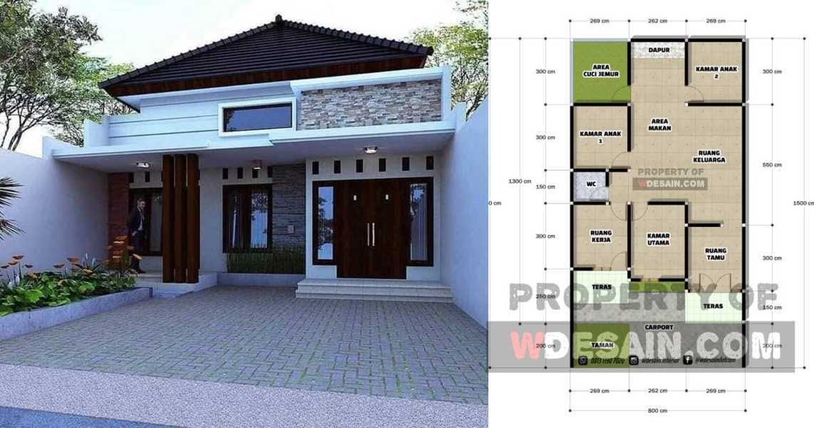 Detail Desain Rumah 8 X 15 M Nomer 5