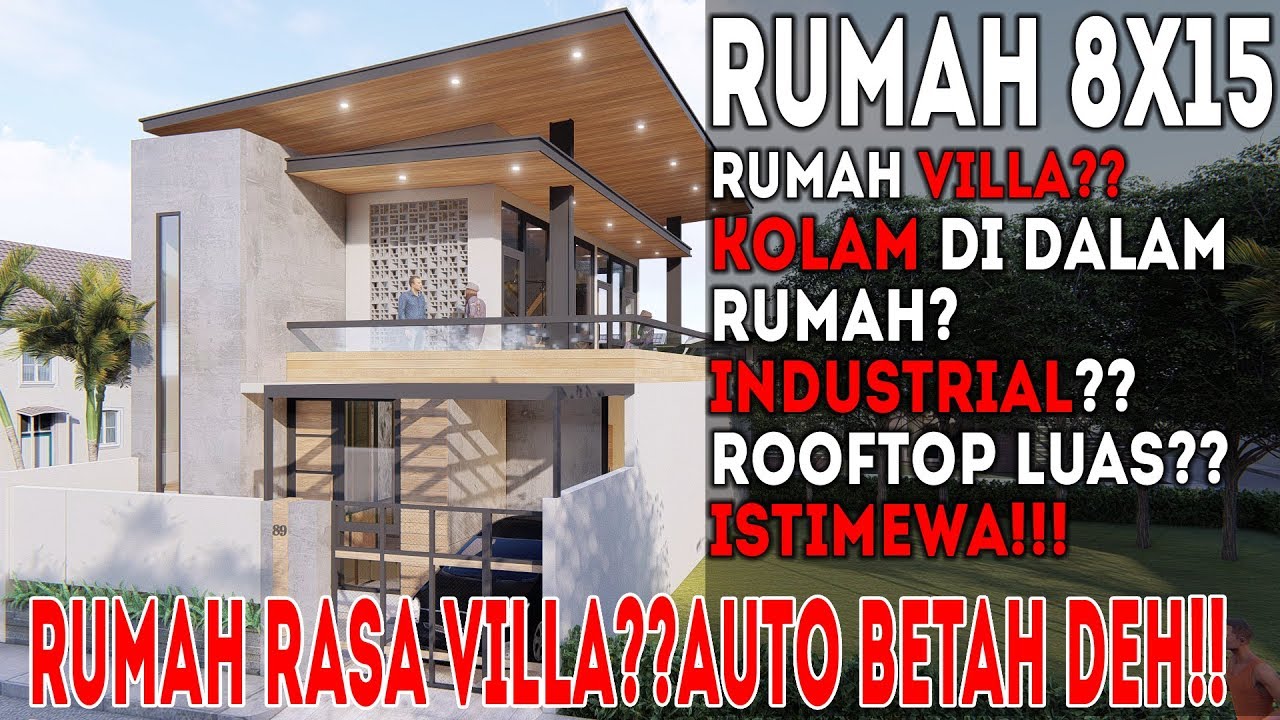 Detail Desain Rumah 8x15 Dengan Kolam Renang Nomer 20