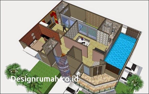 Detail Desain Rumah 8x15 Dengan Kolam Renang Nomer 55