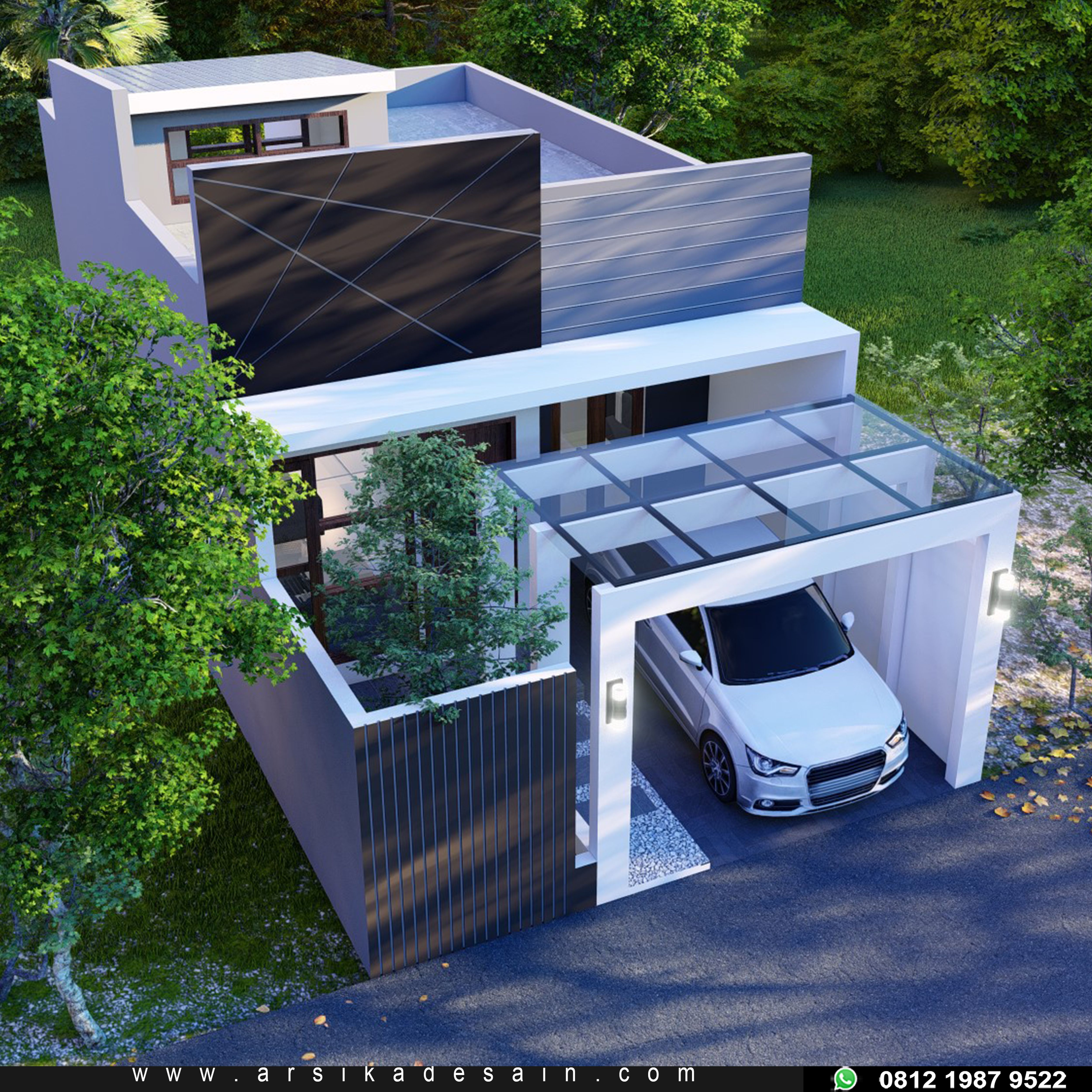 Detail Desain Rumah Atap Datar Nomer 11