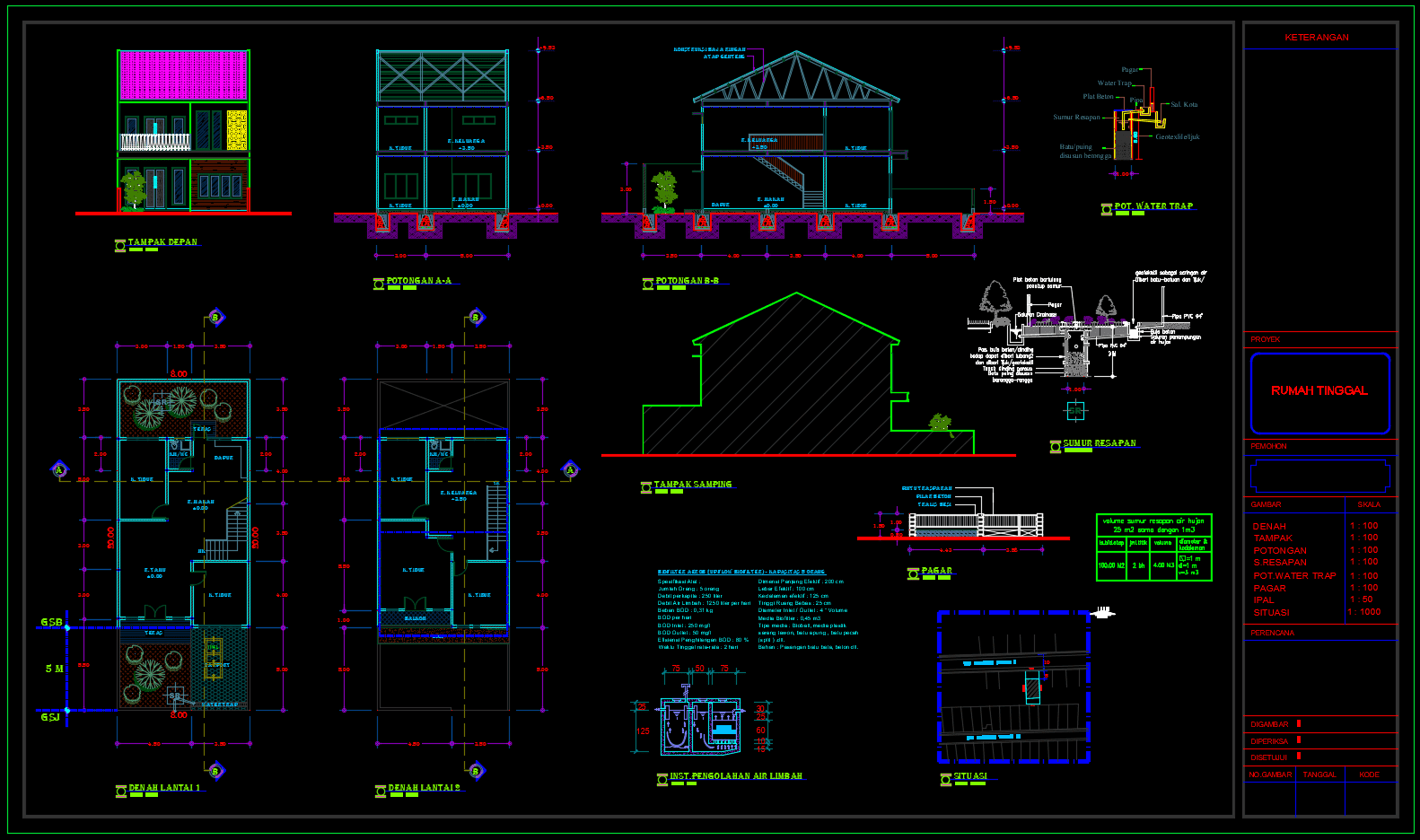 Detail Desain Rumah Autocad Nomer 15