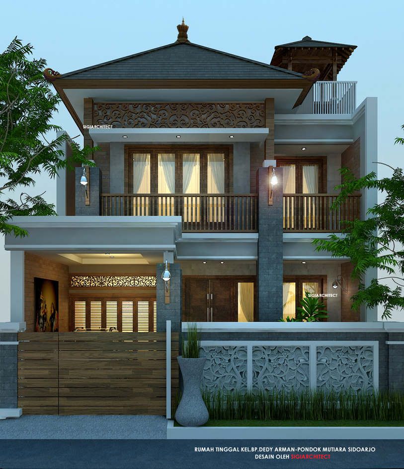 Detail Desain Rumah Bali Lantai 2 Minimalis Nomer 6