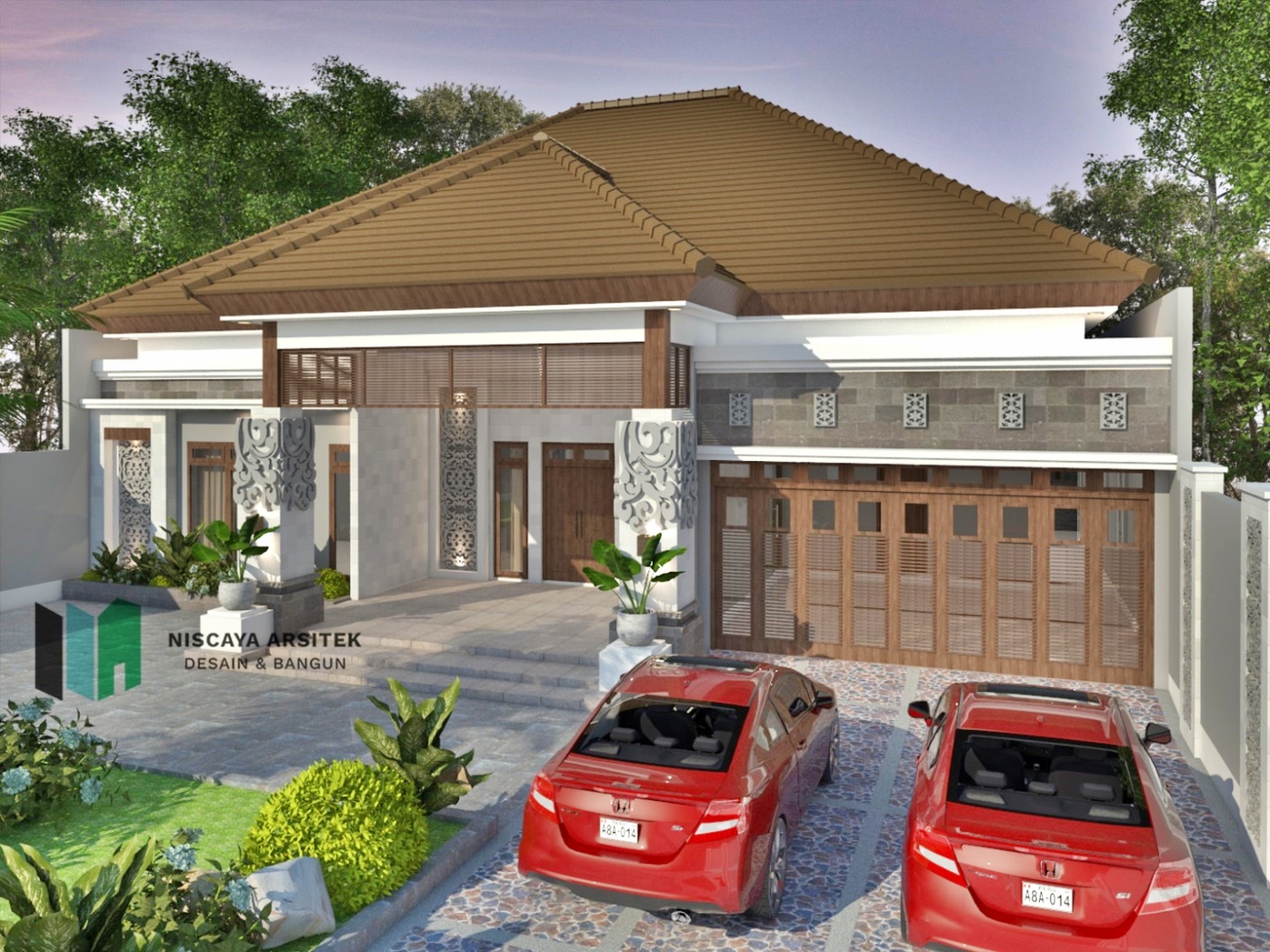 Detail Desain Rumah Bali Tropis Nomer 18