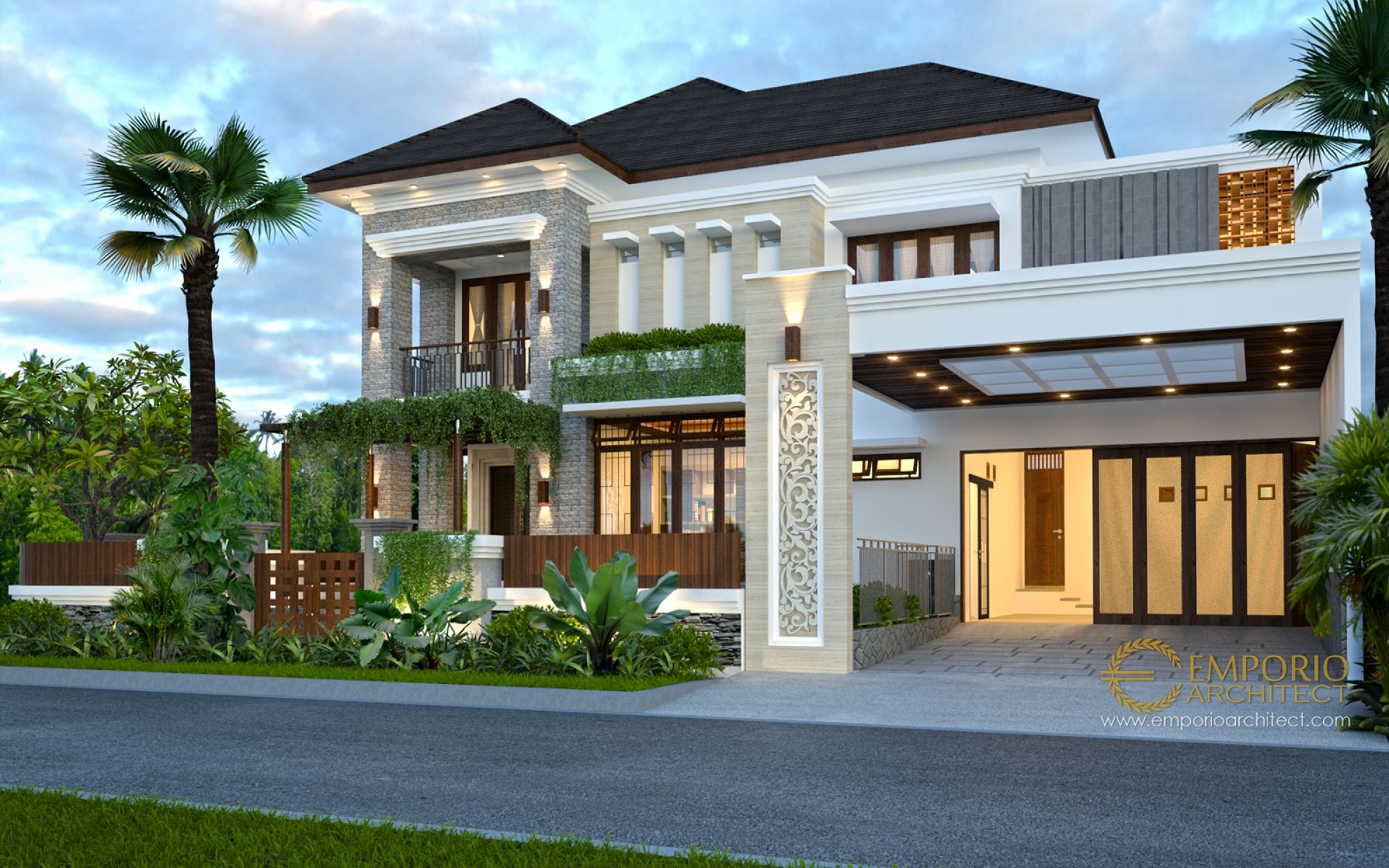 Detail Desain Rumah Bali Tropis Nomer 29