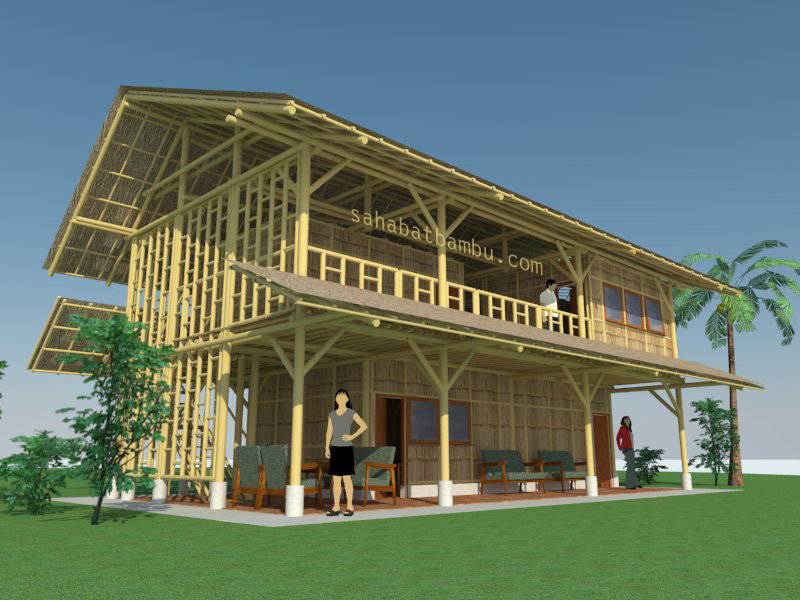 Detail Desain Rumah Bambu Nomer 25