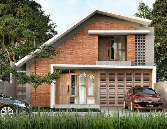 Detail Desain Rumah Bata Tempel Nomer 30