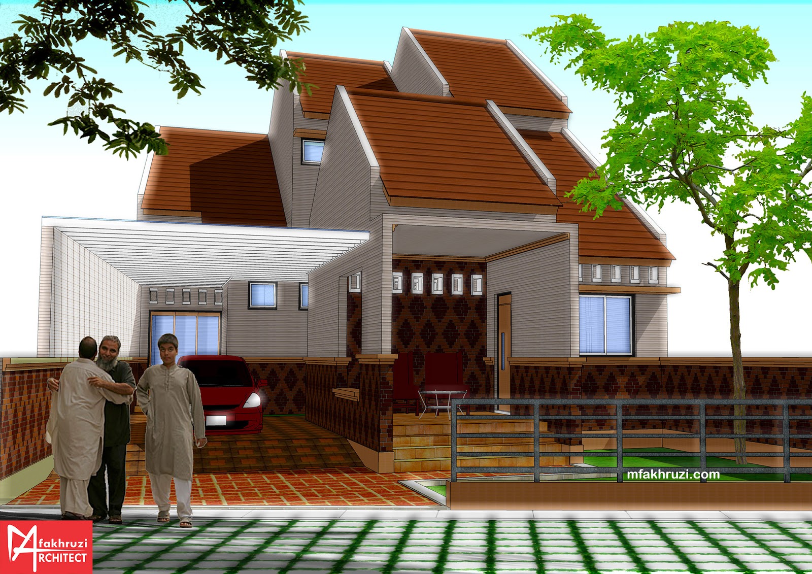 Detail Desain Rumah Berundak Undak Nomer 9