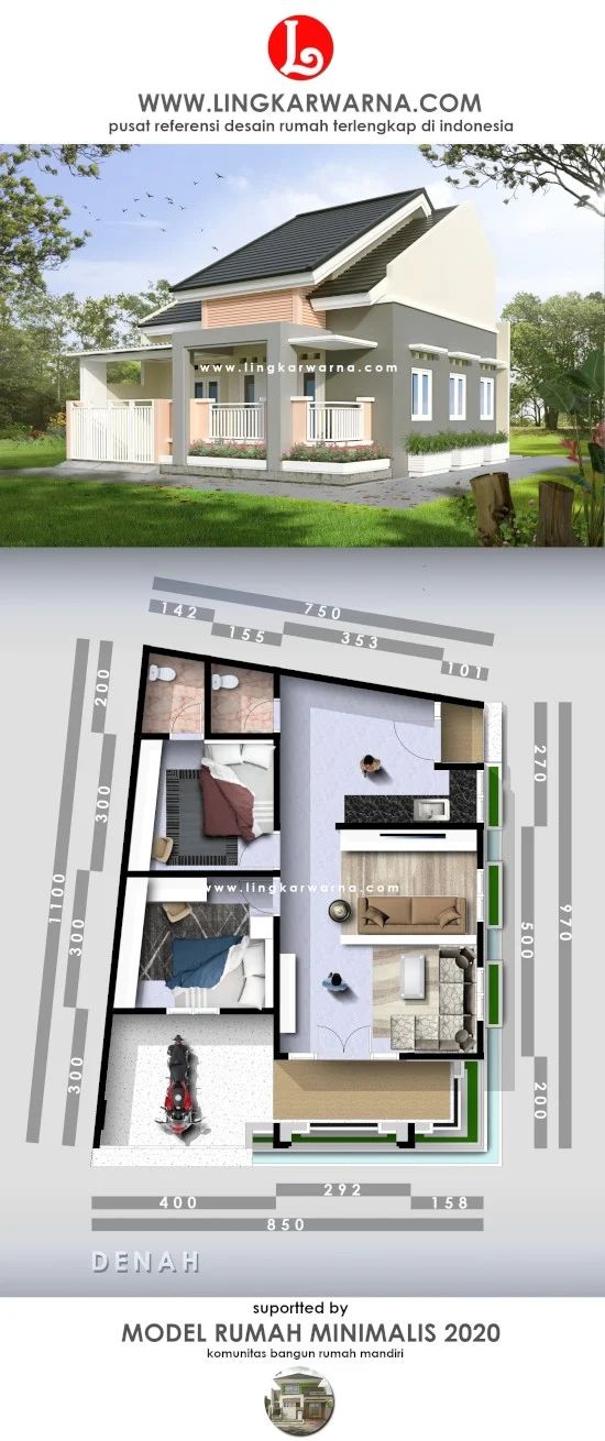 Detail Desain Rumah Dalam Gang Nomer 55