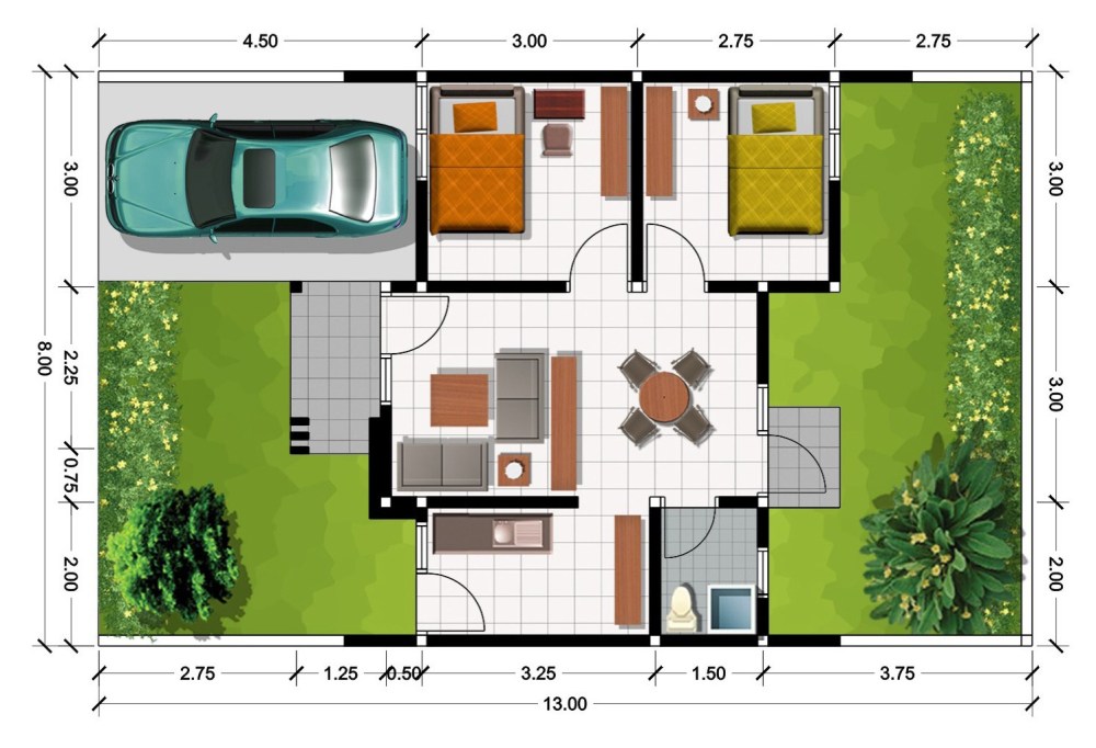 Detail Desain Rumah Dan Denah Minimalis Nomer 17