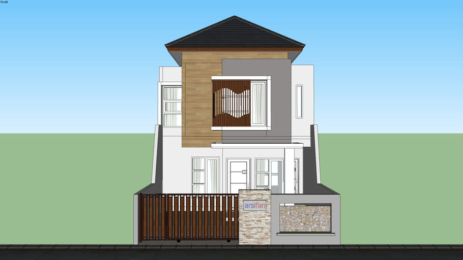 Detail Desain Rumah Dengan Sketchup Nomer 6