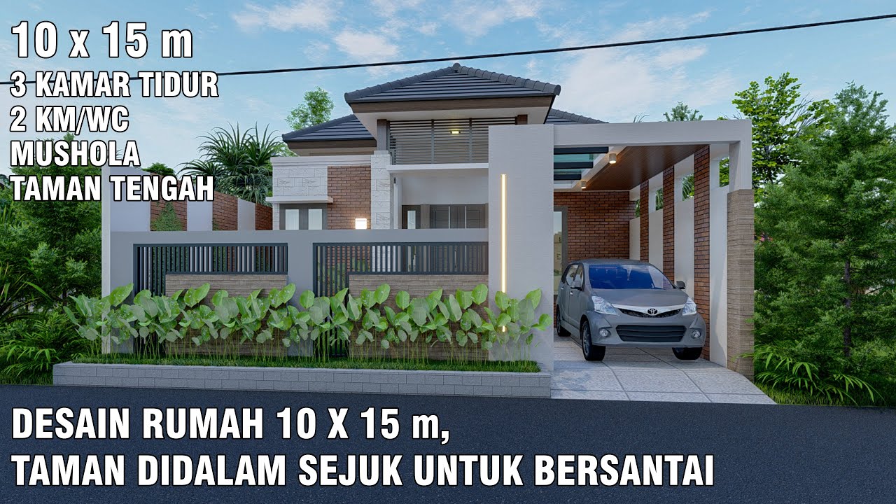 Detail Desain Rumah Dengan Taman Di Dalam Nomer 57