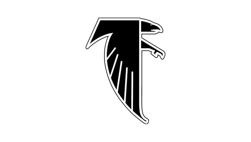 Falcons Logo Black And White - KibrisPDR