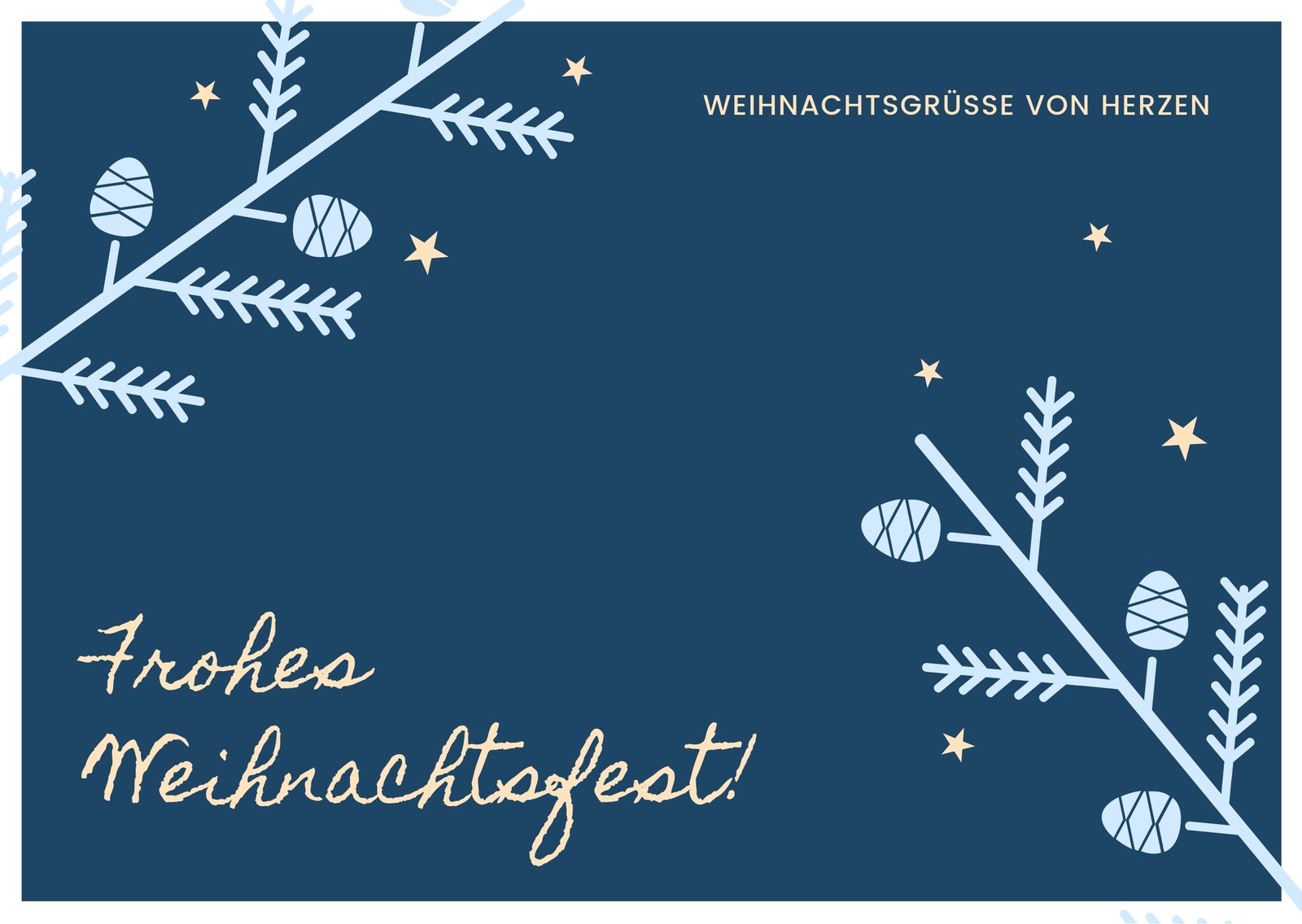 Detail Weihnachtskarte Blau Nomer 13