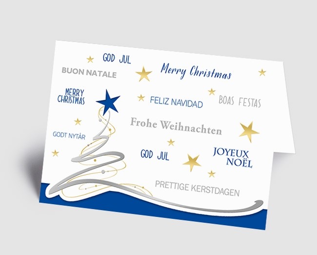 Detail Weihnachtskarte Blau Nomer 17