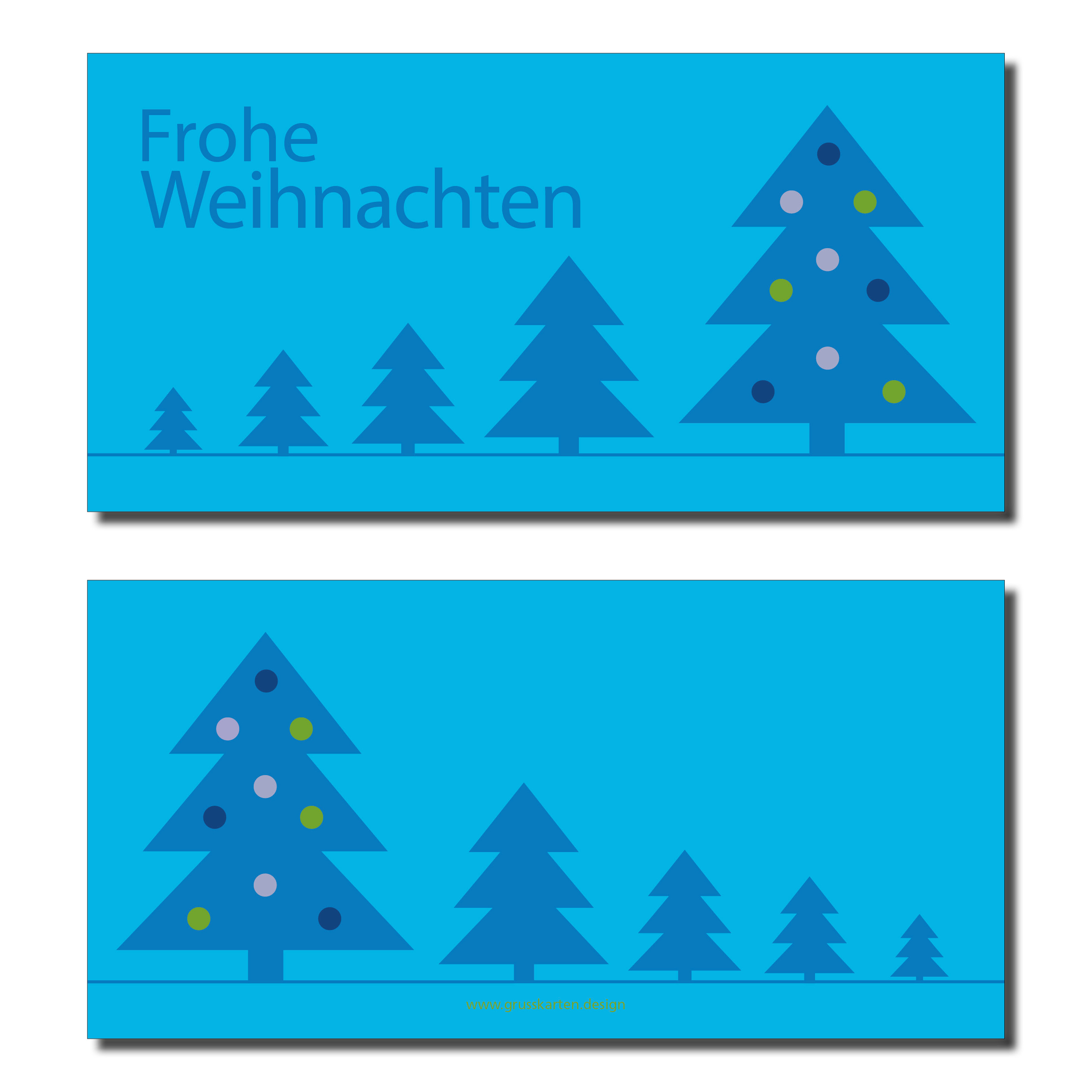 Detail Weihnachtskarte Blau Nomer 9