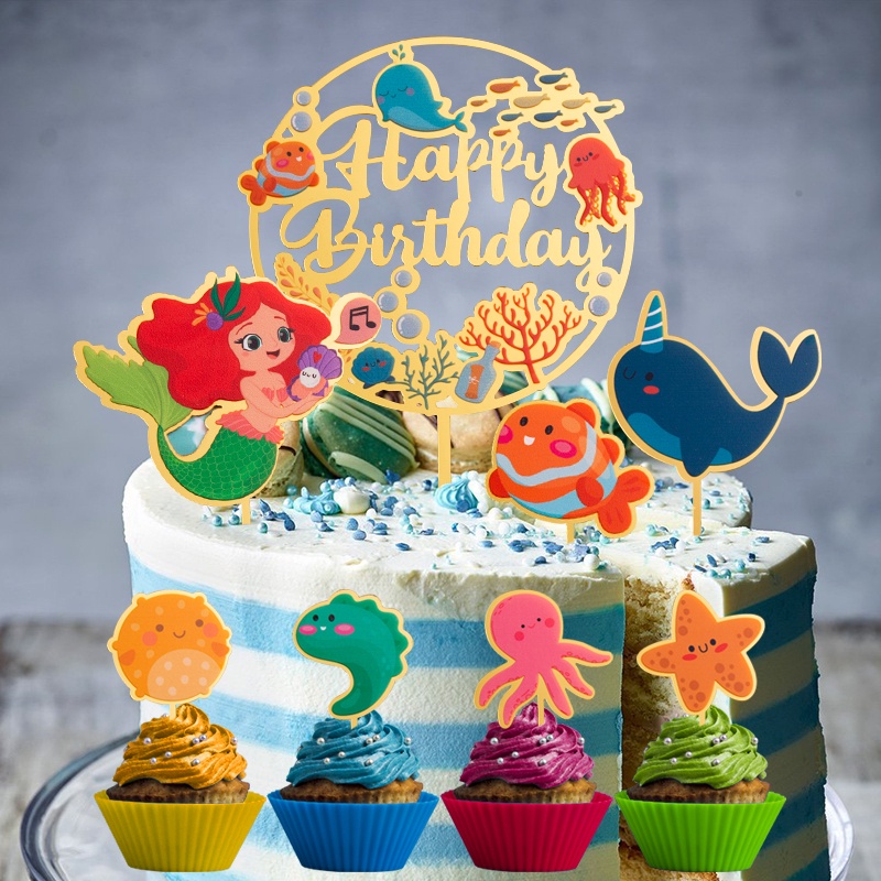 Detail Kue Ulang Tahun Tema Laut Nomer 49