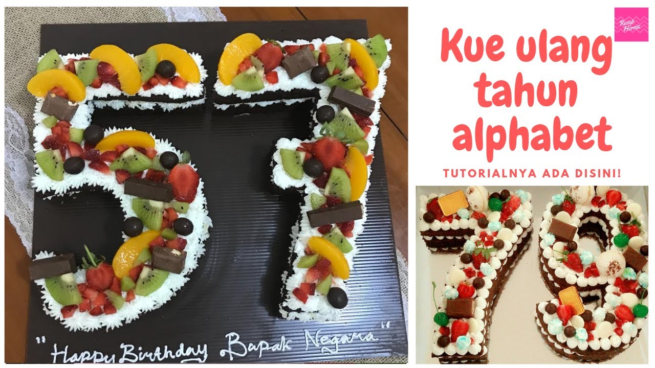 Detail Kue Ultah Alfabet Nomer 21