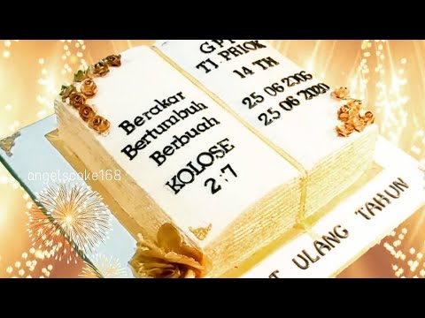 Detail Kue Ultah Bentuk Alkitab Nomer 2