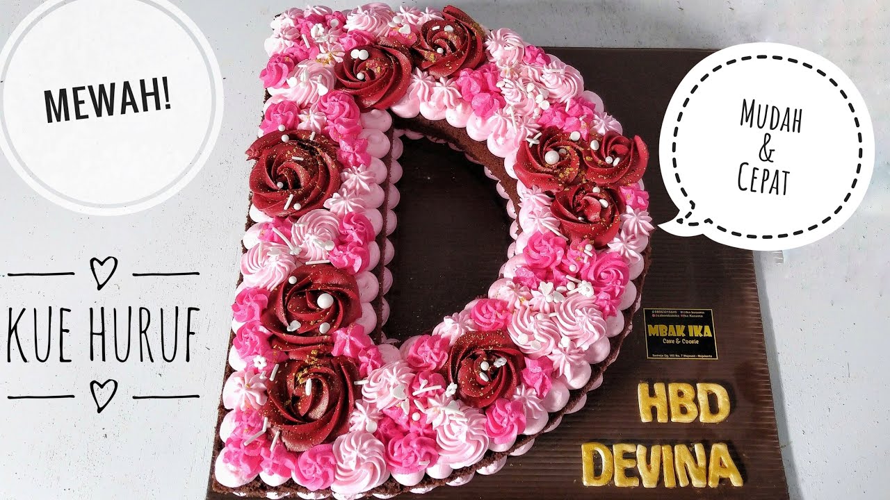 Detail Kue Ultah Huruf Nomer 44