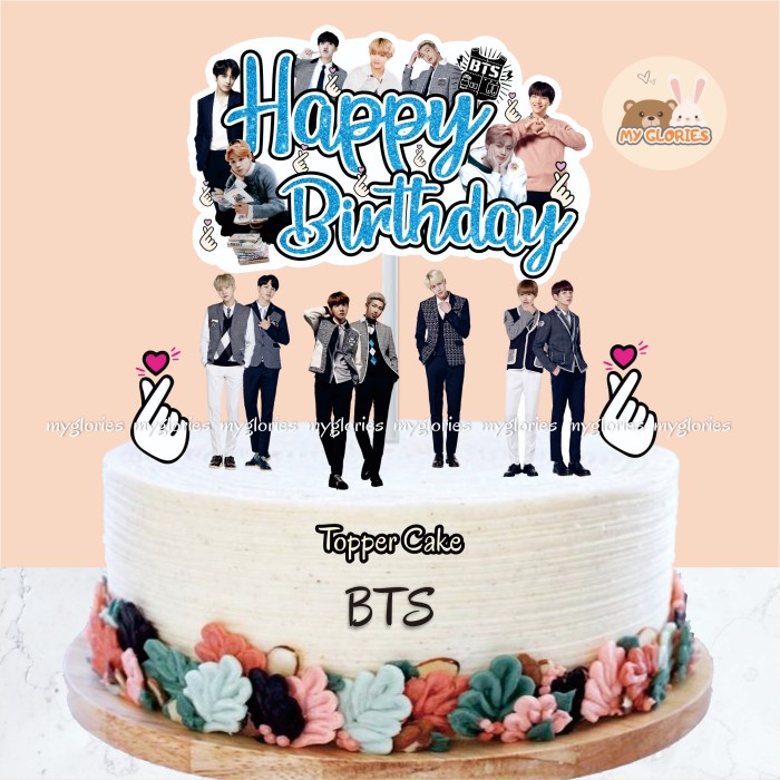 Detail Kue Ultah Logo Bts Nomer 40