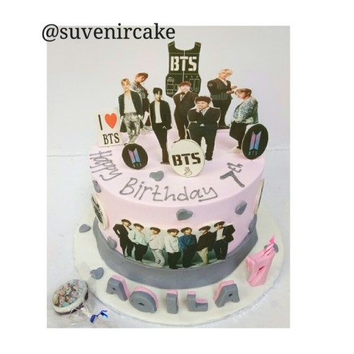 Detail Kue Ultah Logo Bts Nomer 50
