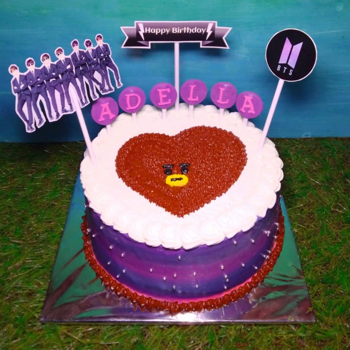 Detail Kue Ultah Logo Bts Nomer 57
