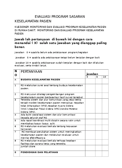 Detail Kuesioner Kepuasan Pasien Di Rumah Sakit Nomer 40