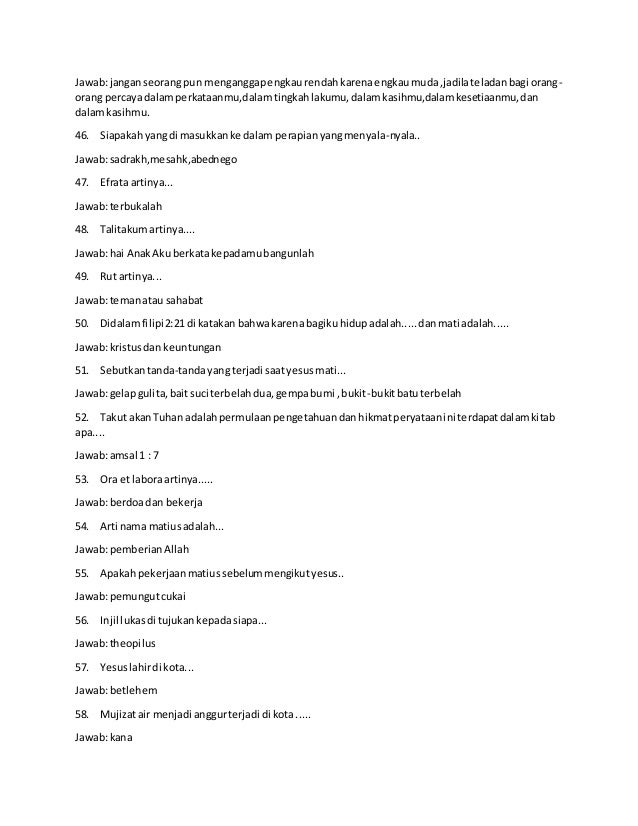 Detail Kuis Alkitab Pemuda Advent Nomer 30