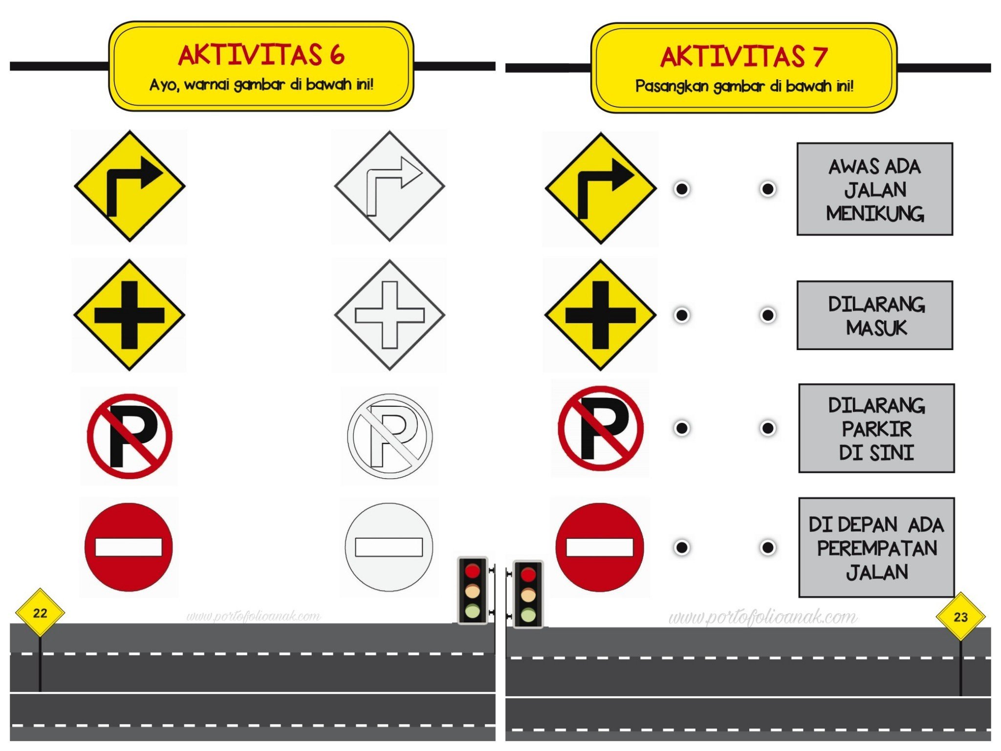 Detail Mewarnai Gambar Rambu Lalu Lintas Nomer 11