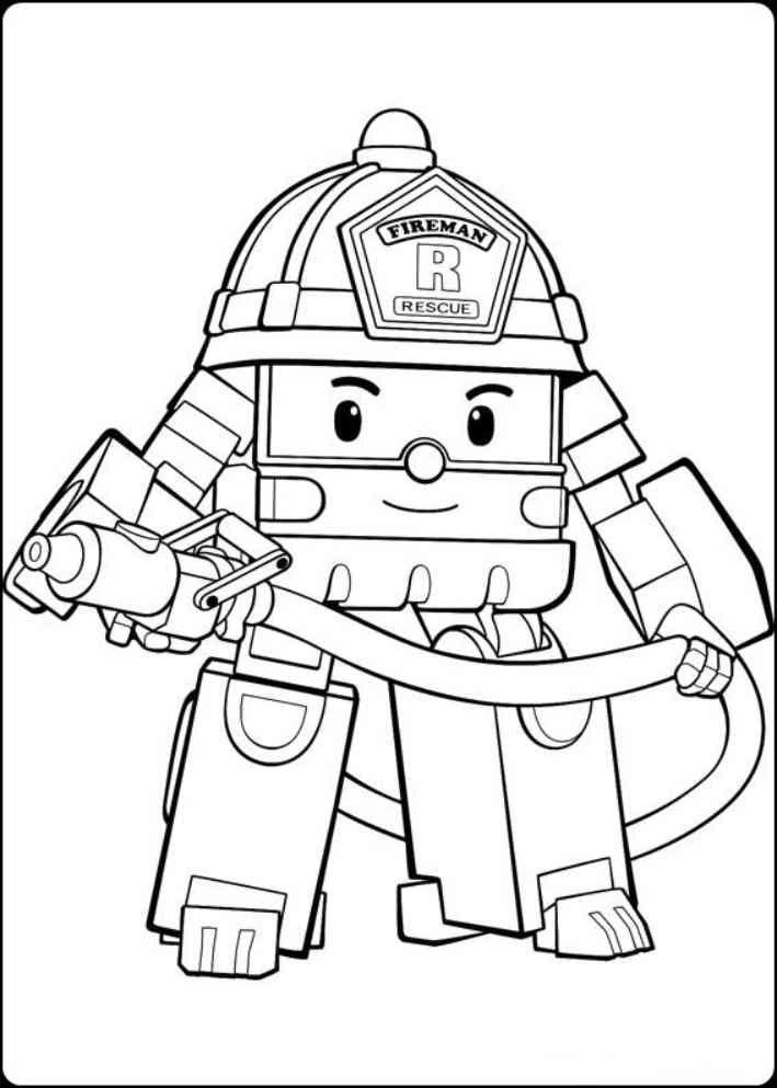 Mewarnai Gambar Robocar Poli - KibrisPDR