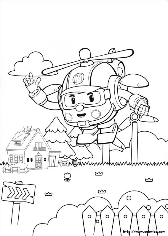 Detail Mewarnai Gambar Robocar Poli Nomer 13