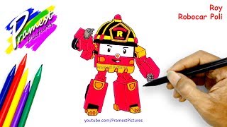 Detail Mewarnai Gambar Robocar Poli Nomer 32