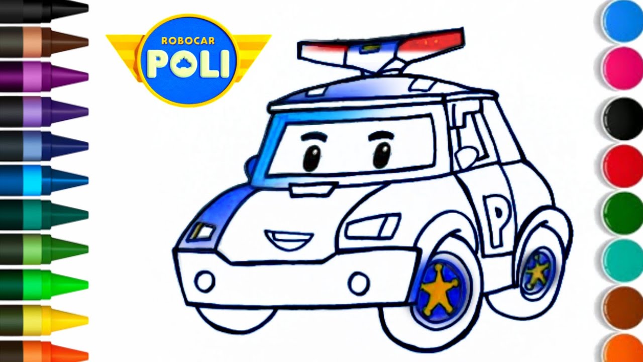 Detail Mewarnai Gambar Robocar Poli Nomer 36