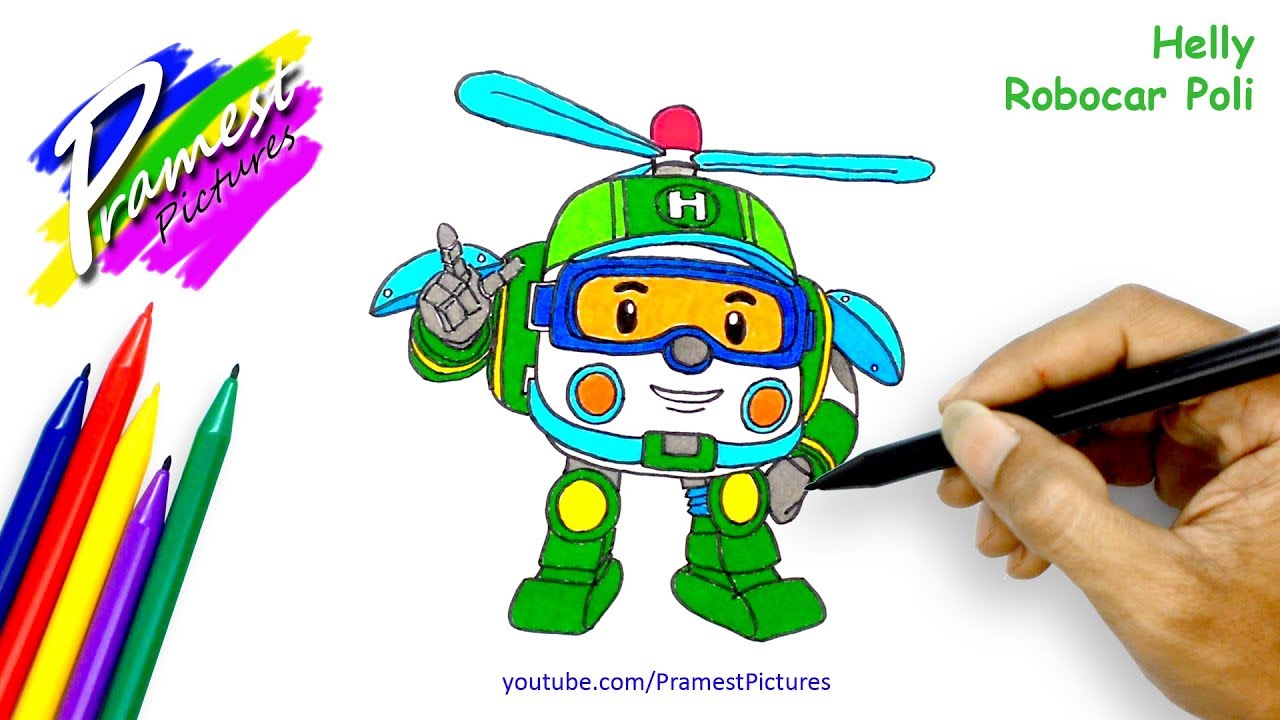 Detail Mewarnai Gambar Robocar Poli Nomer 43