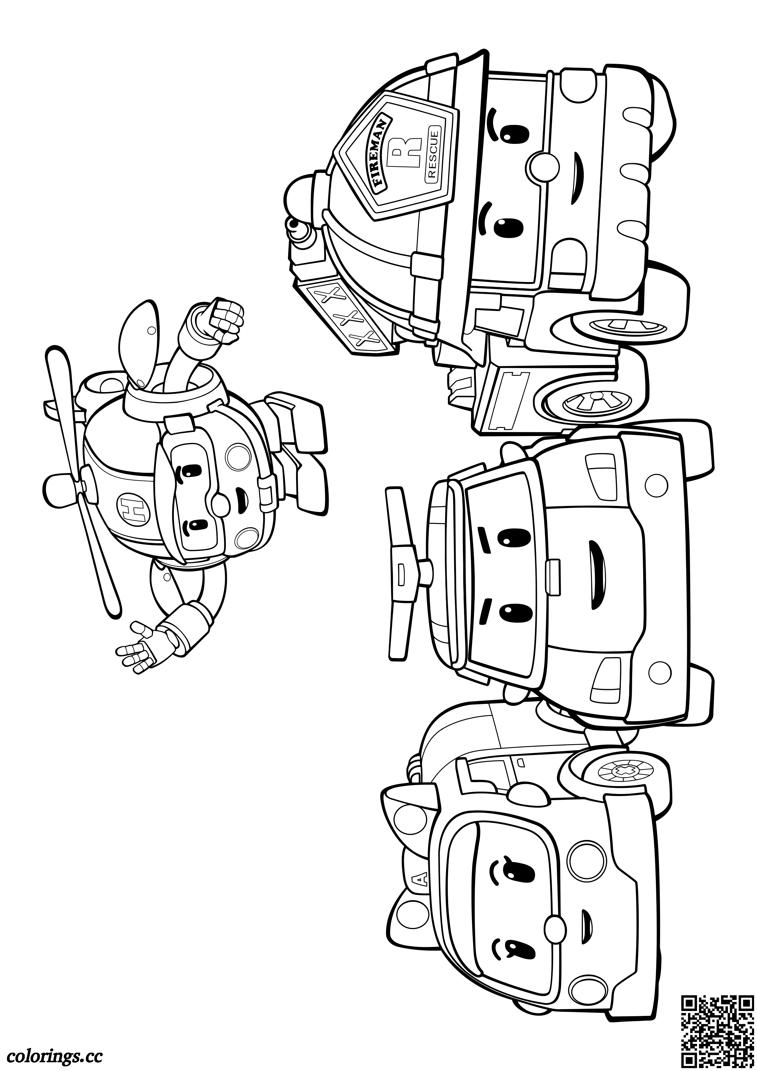 Detail Mewarnai Gambar Robot Poli Nomer 35