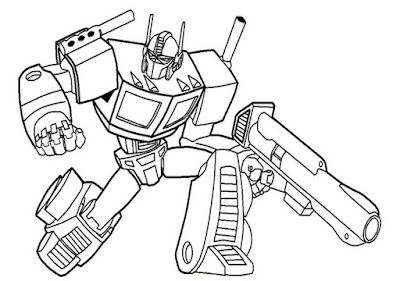 Detail Mewarnai Gambar Robot Transformers Nomer 17