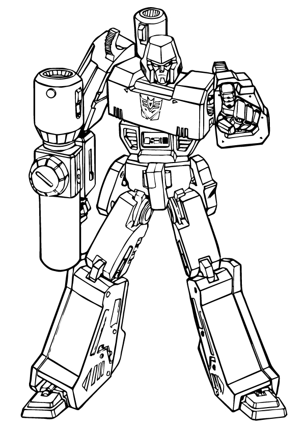 Detail Mewarnai Gambar Robot Transformers Nomer 9